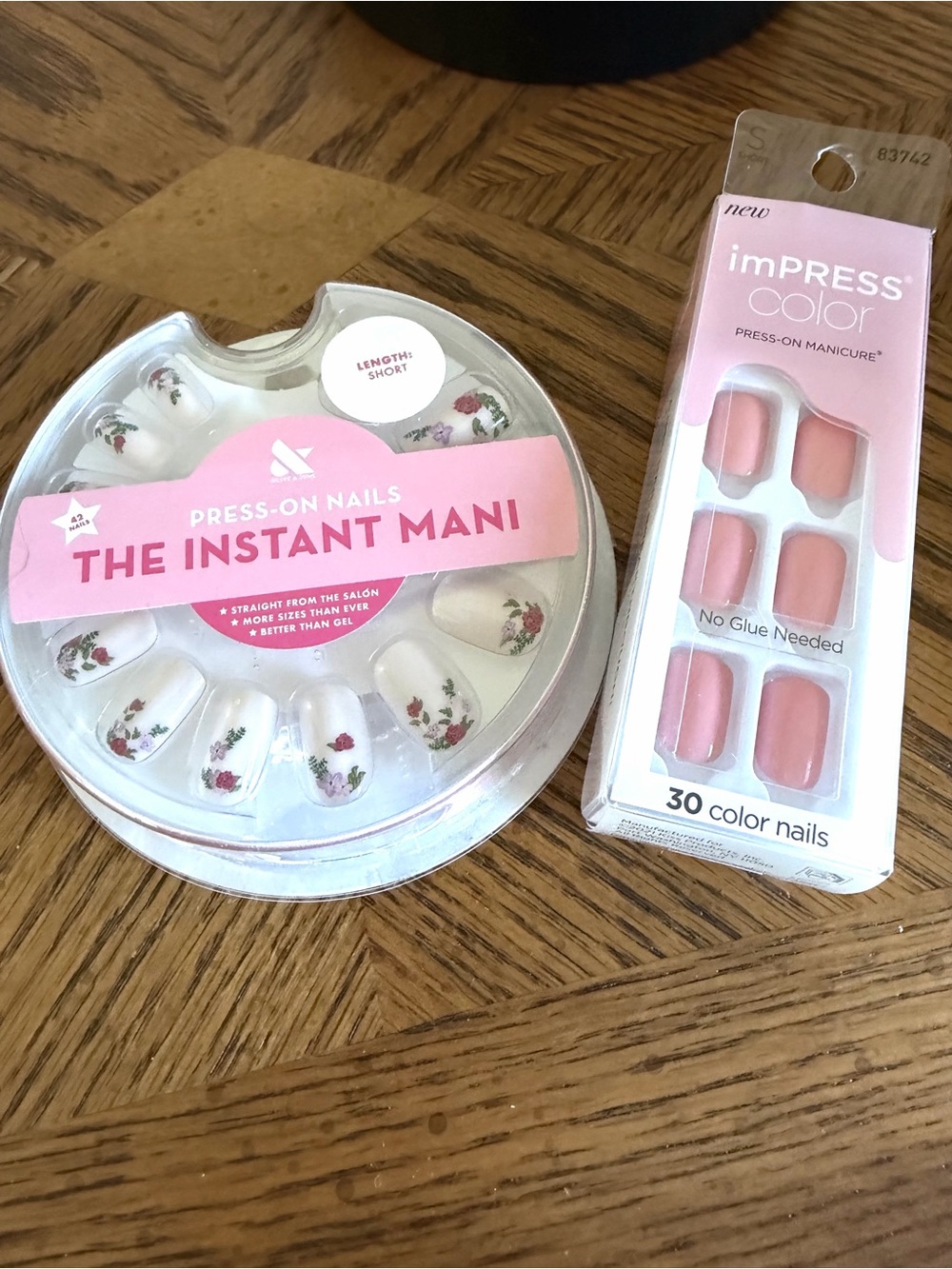🐭 SALE! The Instant Mani Floral Press-On Nails + Pink imPRESS Set 2 full sets